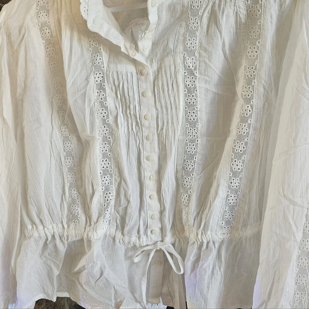 Free People White Lace Top 🤍 - Picture 12 of 12
